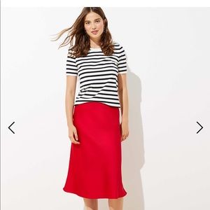 Loft midi pull-on skirt